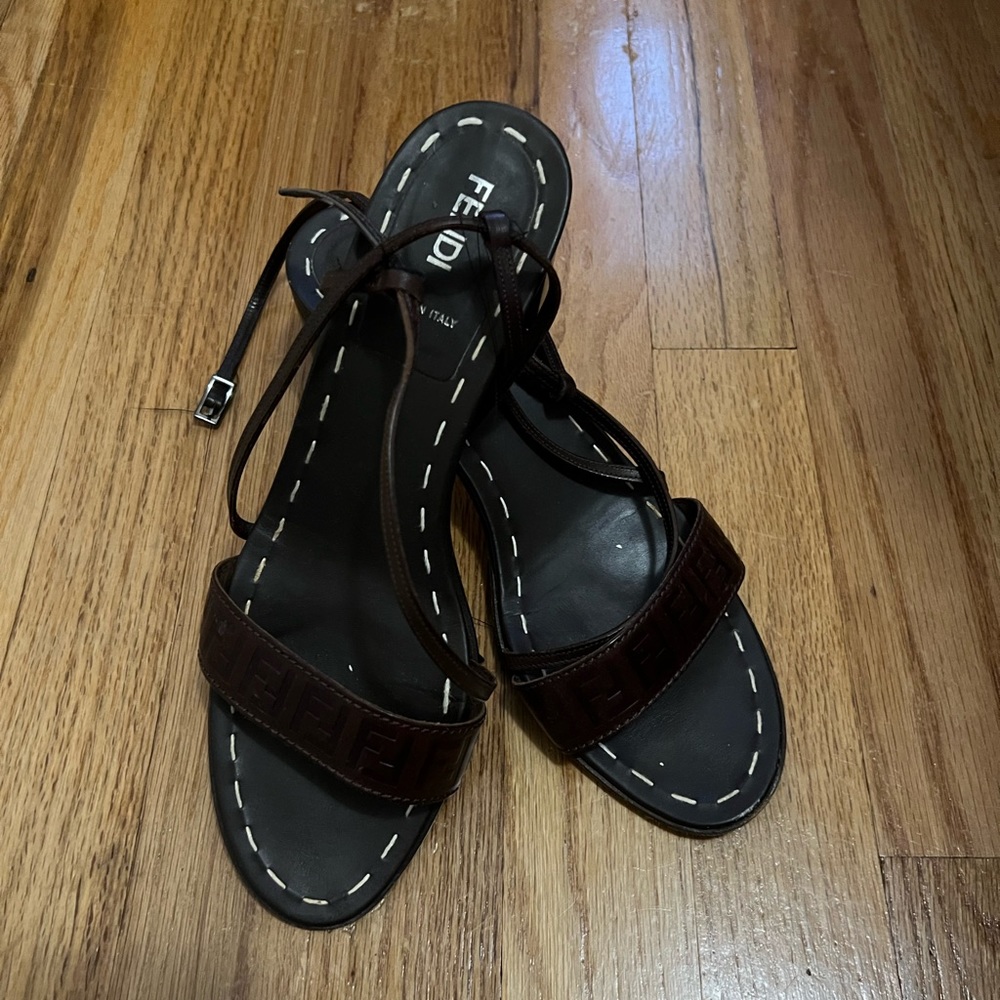 Fendi Zucca Logo Sandals